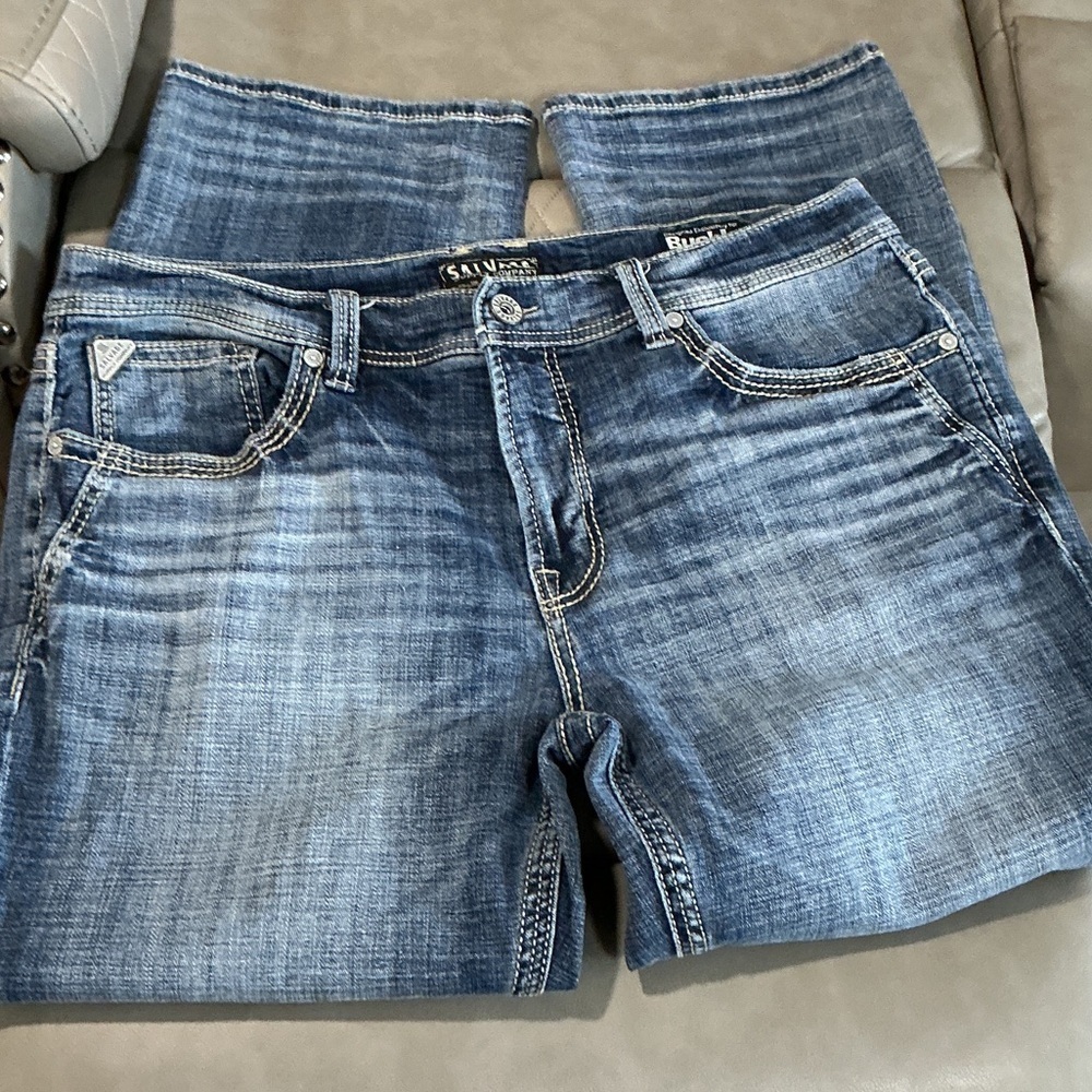 Salvage men’s Faded Blue Distressed Jeans